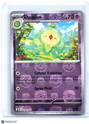 2025 Pokemon—Duosion (Master Ball Pattern) #038/086 Black Bolt—Reverse Holo