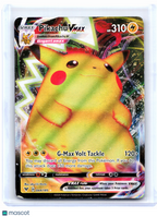 2020 Pokemon—Pikachu VMAX #044/185 Vivid Voltage—Ultra Rare Holo [Damaged]