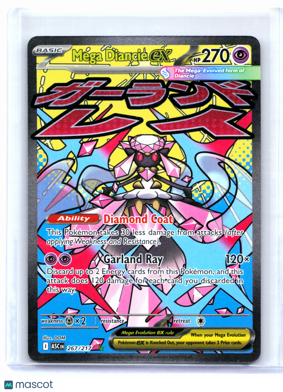 2026 Pokemon—Mega Diancie ex #267/217 Ascended Heroes—Mega Attack Rare Holo