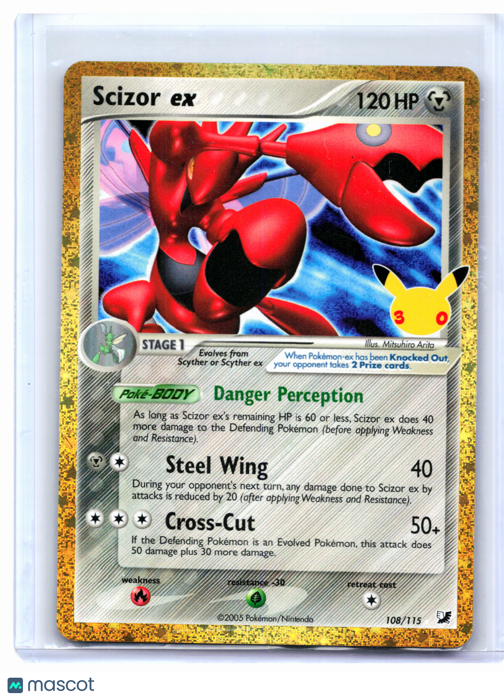 2026 Pokemon—Scizor ex #108/115 30th Celebration: Classic Collection—CC Holo
