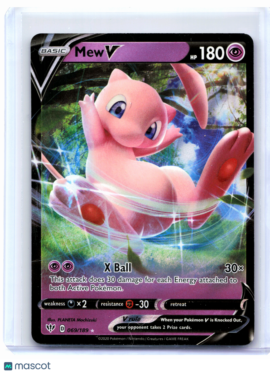 2020 Pokemon—Mew V #069/189 Darkness Ablaze—Ultra Rare Holo [Lightly Played]