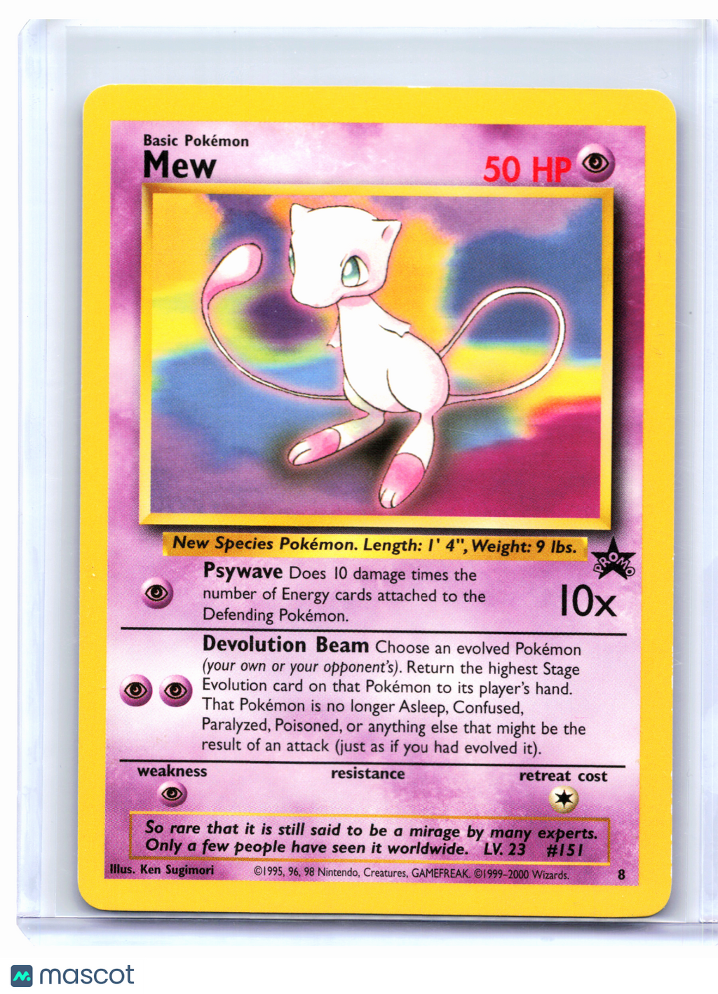 2000 Pokemon—Mew #8 WoTC Promo—Black Star Promo Nonholo [Lightly Played]