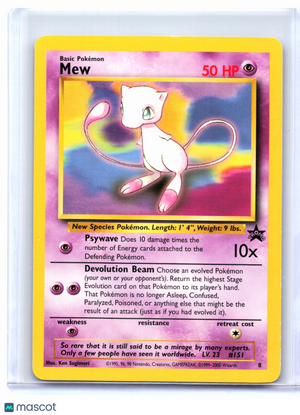 2000 Pokemon—Mew #8 WoTC Promo—Black Star Promo Nonholo [Lightly Played]