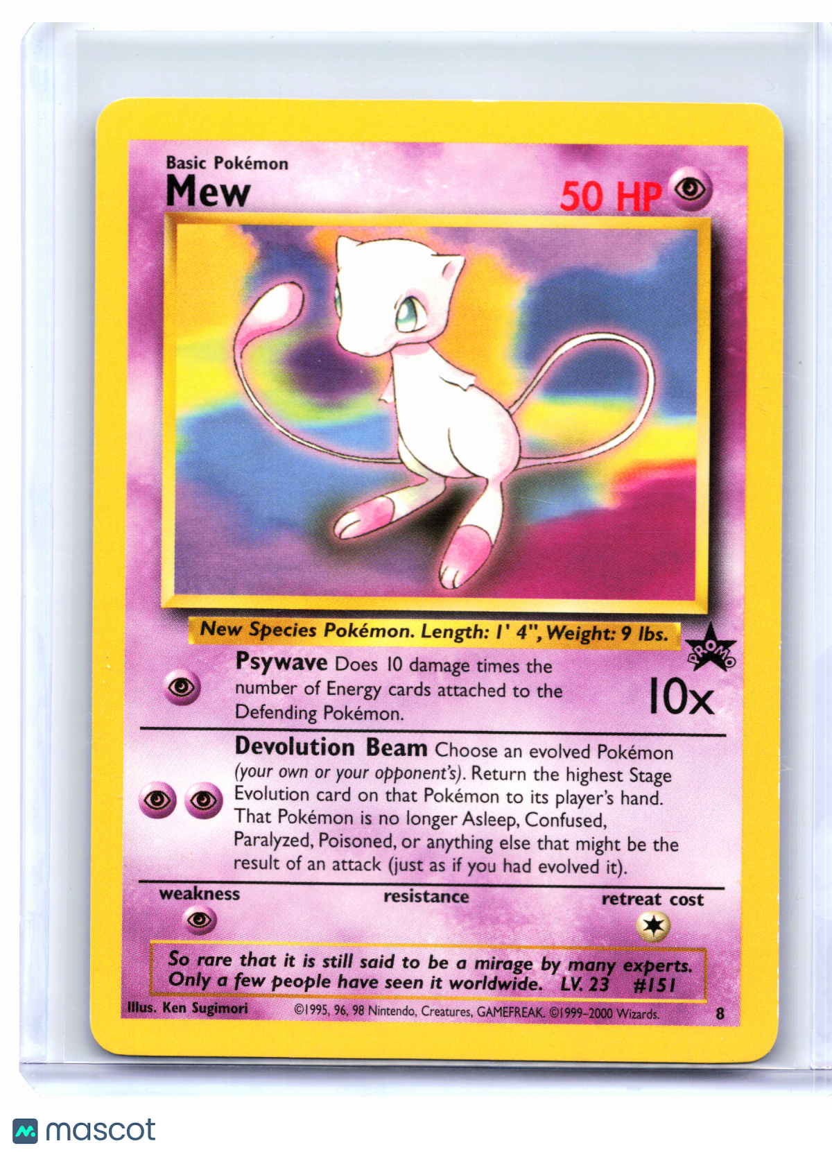 2000 Pokemon—Mew #8 WoTC Promo—Black Star Promo Nonholo [Lightly Played]