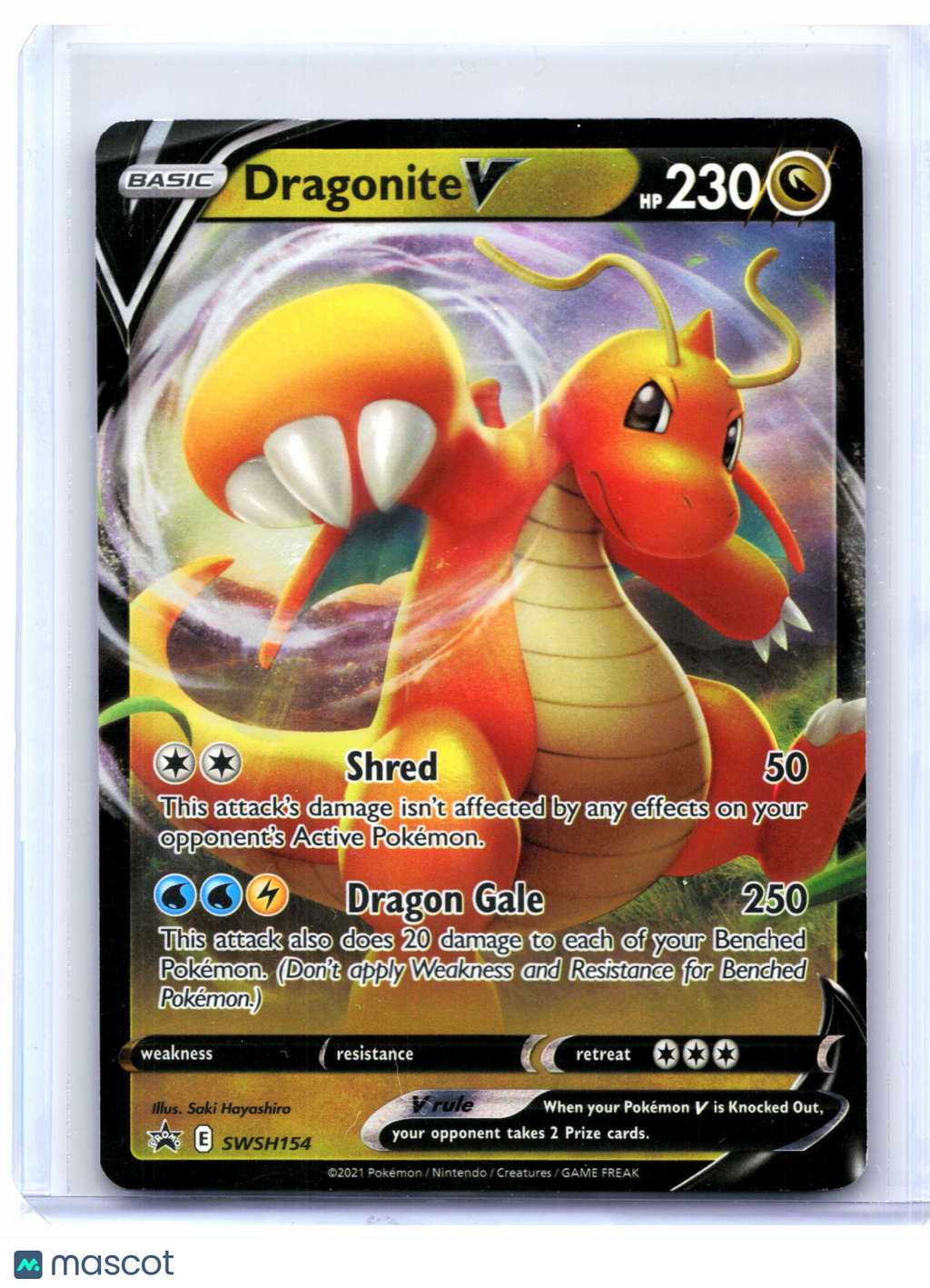 2021 Pokemon—Dragonite V #SWSH154 Sword & Shield Promos—Black Star Promo [LP]