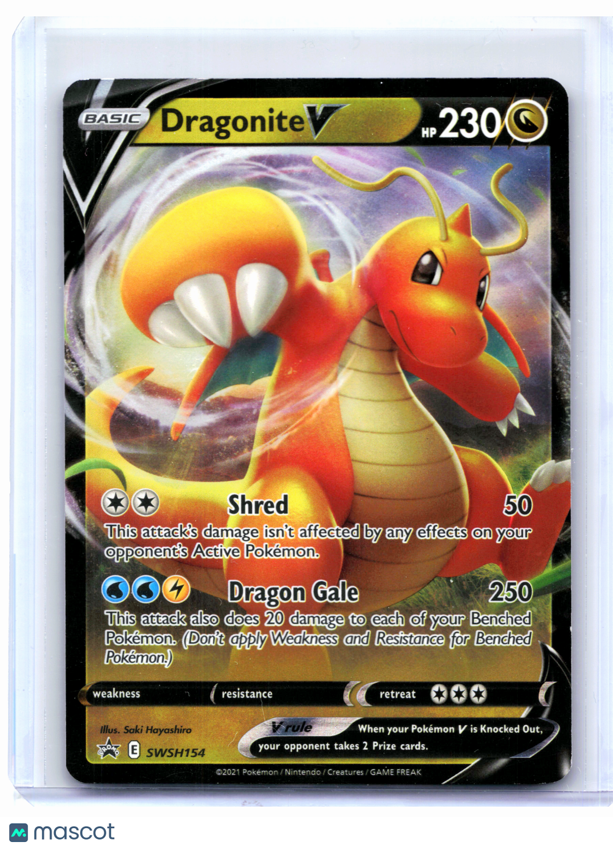 2021 Pokemon—Dragonite V #SWSH154 Sword & Shield Promos—Black Star Promo [LP]