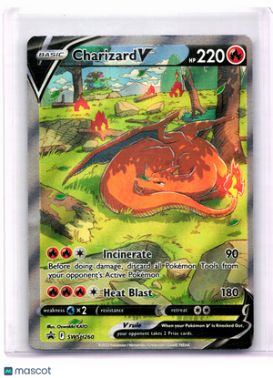 2022 Pokemon—Charizard V #SWSH260 Sword & Shield Promos—Black Star Promo [LP]