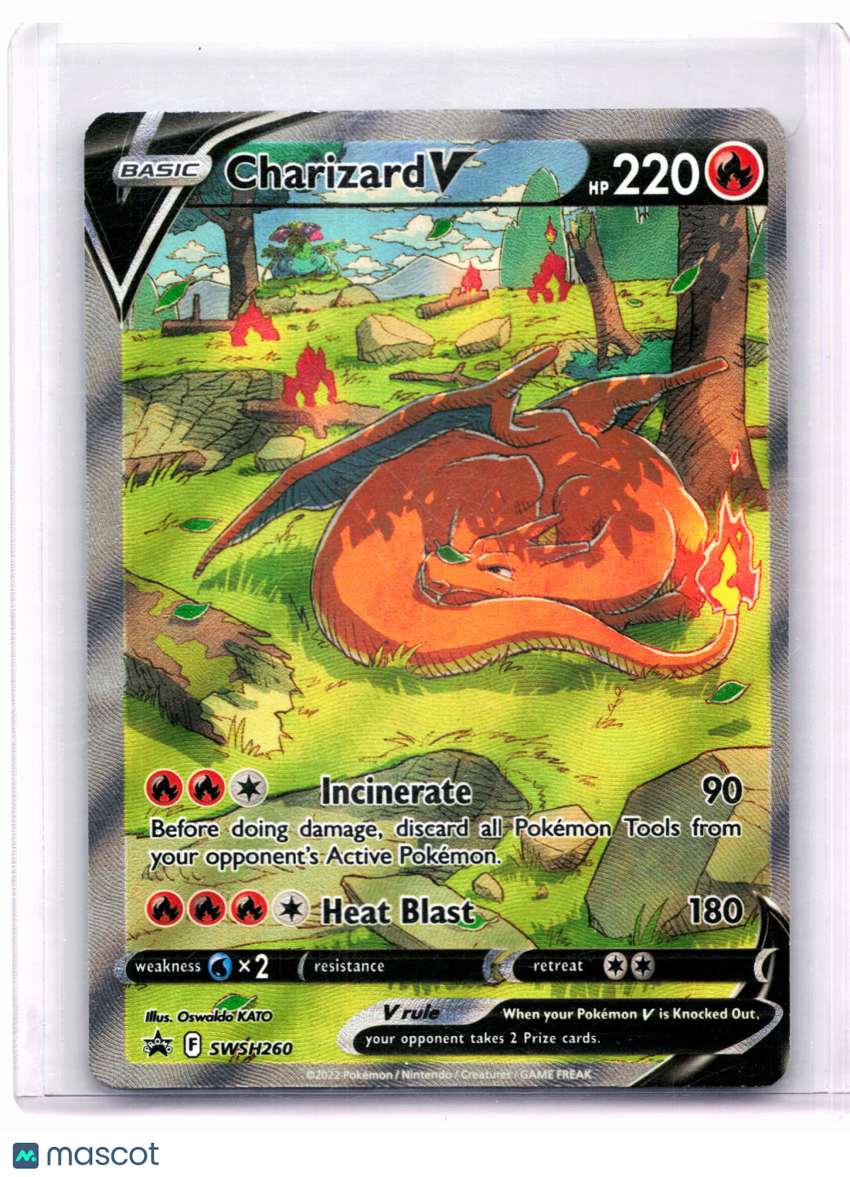 2022 Pokemon—Charizard V #SWSH260 Sword & Shield Promos—Black Star Promo [LP]