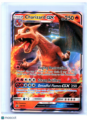 2019 Pokemon—Charizard GX #SM195 Sun & Moon Promos—Black Star Promo Holo [MP]