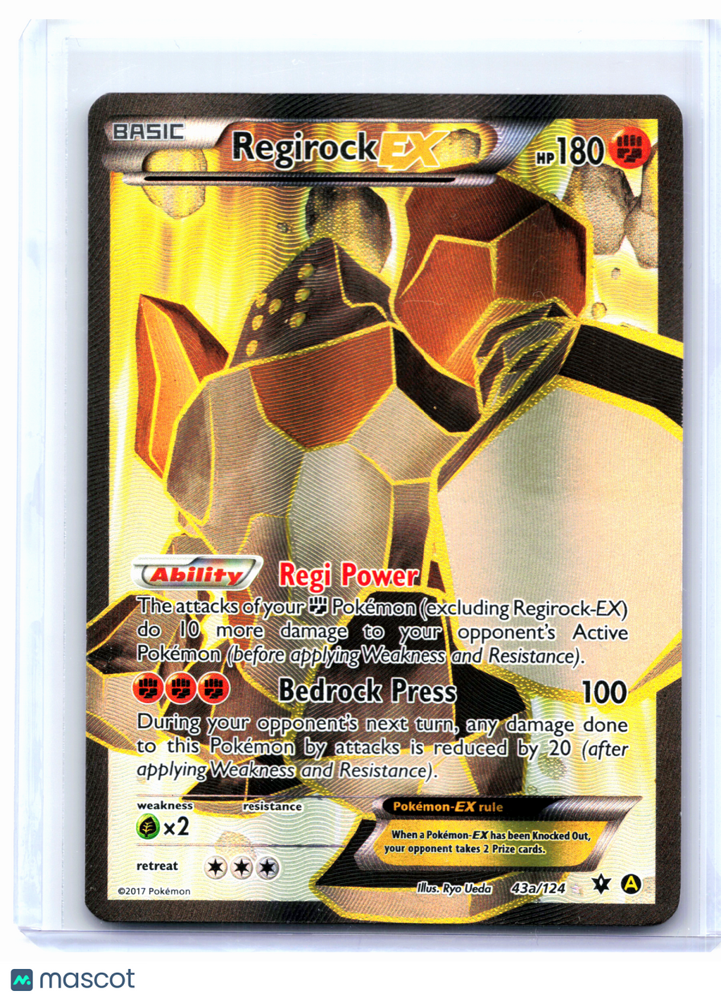 2017 Pokemon—Regirock EX #43a/124 Alternate Art Promos—Promo Holo [LP]