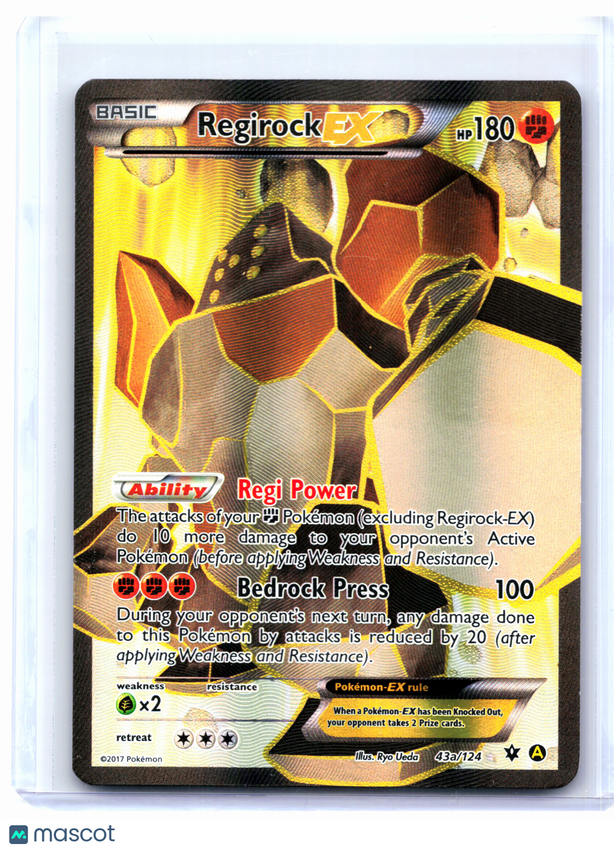 2017 Pokemon—Regirock EX #43a/124 Alternate Art Promos—Promo Holo [LP]