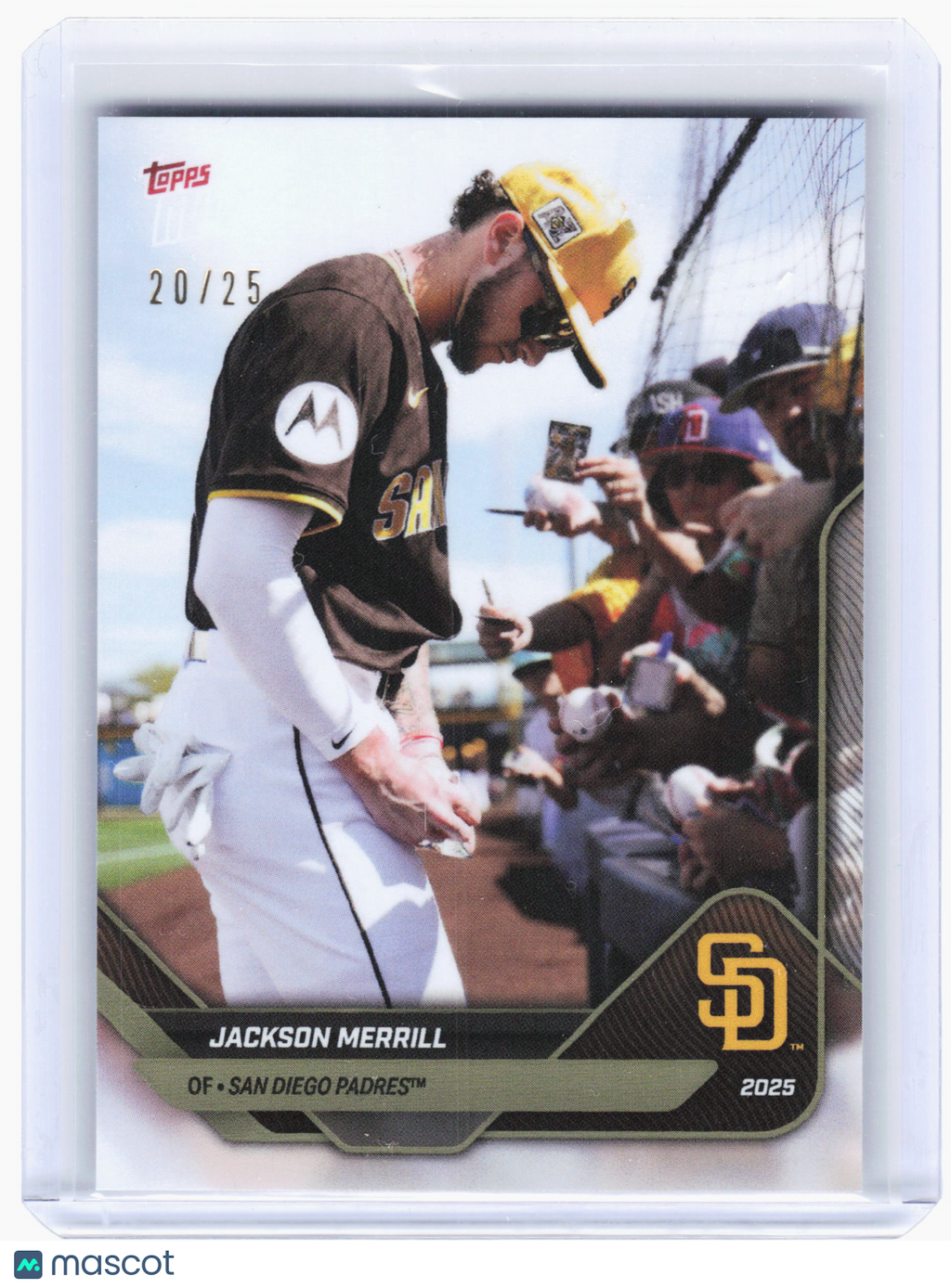 2025 Topps Road to Opening Day Baseball—Jackson Merrill #OD-286 20/25—Excellent
