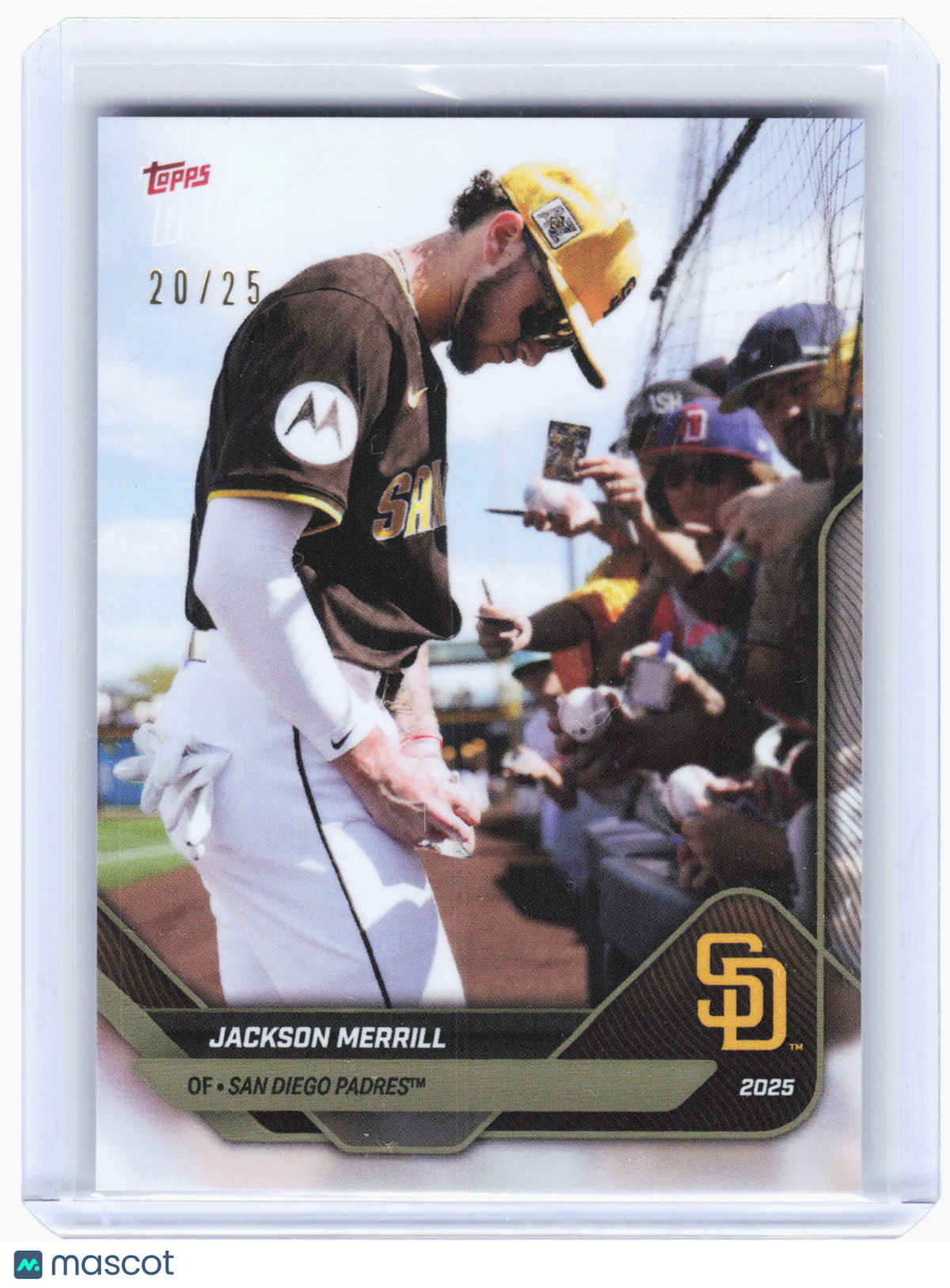 2025 Topps Road to Opening Day Baseball—Jackson Merrill #OD-286 20/25—Excellent