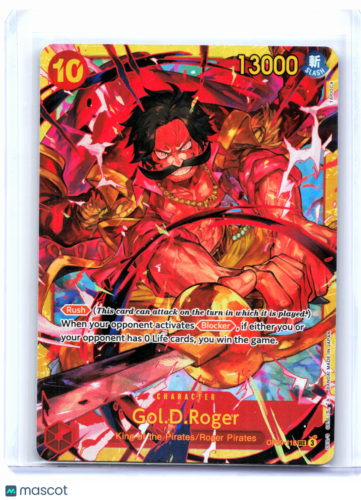 2024 One Piece—Gol D. Roger #OP09-118 Emperors in the New World—SEC Foil