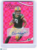 2023 Panini Prestige Football—Christian Watson #109 Xtra Points Pink Auto 15/25