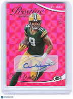 2023 Panini Prestige Football—Christian Watson #109 Xtra Points Pink Auto 15/25