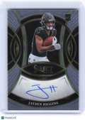 2025 Panini Select Football—Jayden Higgins #RSI-JHS Rookie Auto Texans