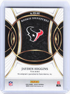 2025 Panini Select Football—Jayden Higgins #RSI-JHS Rookie Auto Texans