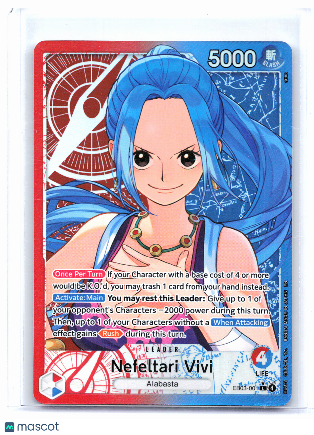 2026 One Piece—Nefeltari Vivi (Alt Art) #EB03-001 Heroines Edition—Leader Foil