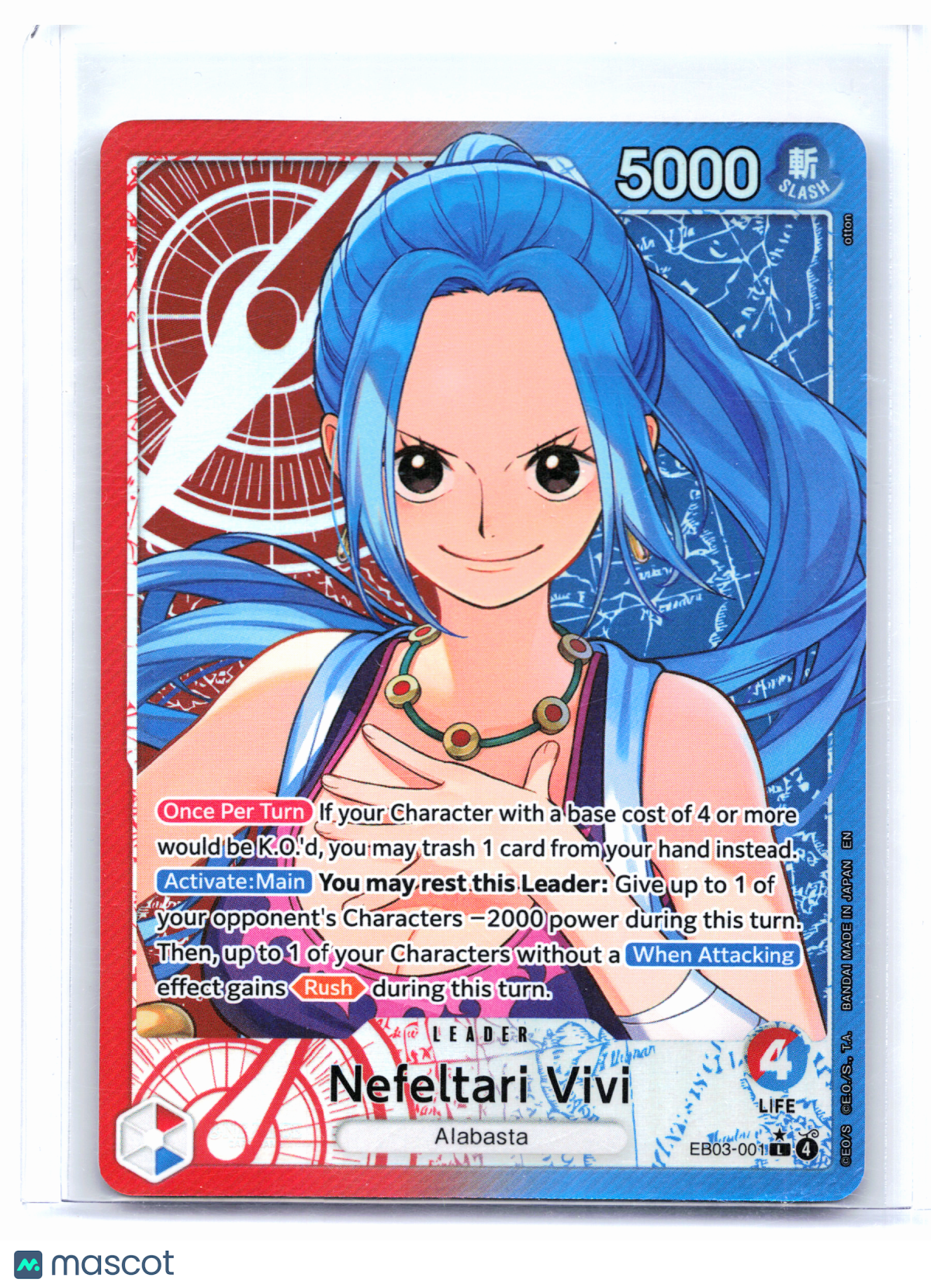 2026 One Piece—Nefeltari Vivi (Alt Art) #EB03-001 Heroines Edition—Leader Foil