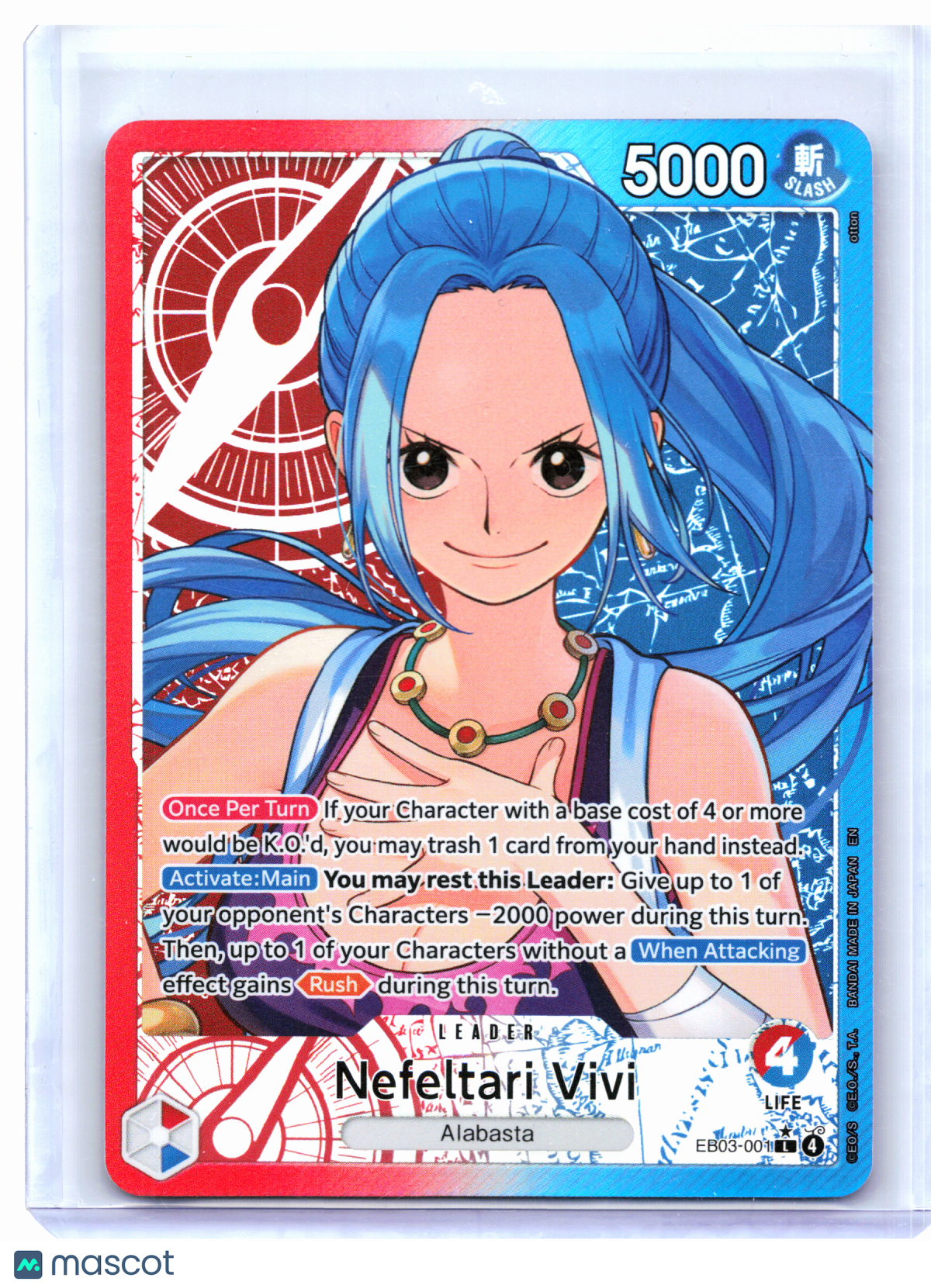 2026 One Piece—Nefeltari Vivi (Alt Art) #EB03-001 Heroines Edition—Leader Foil