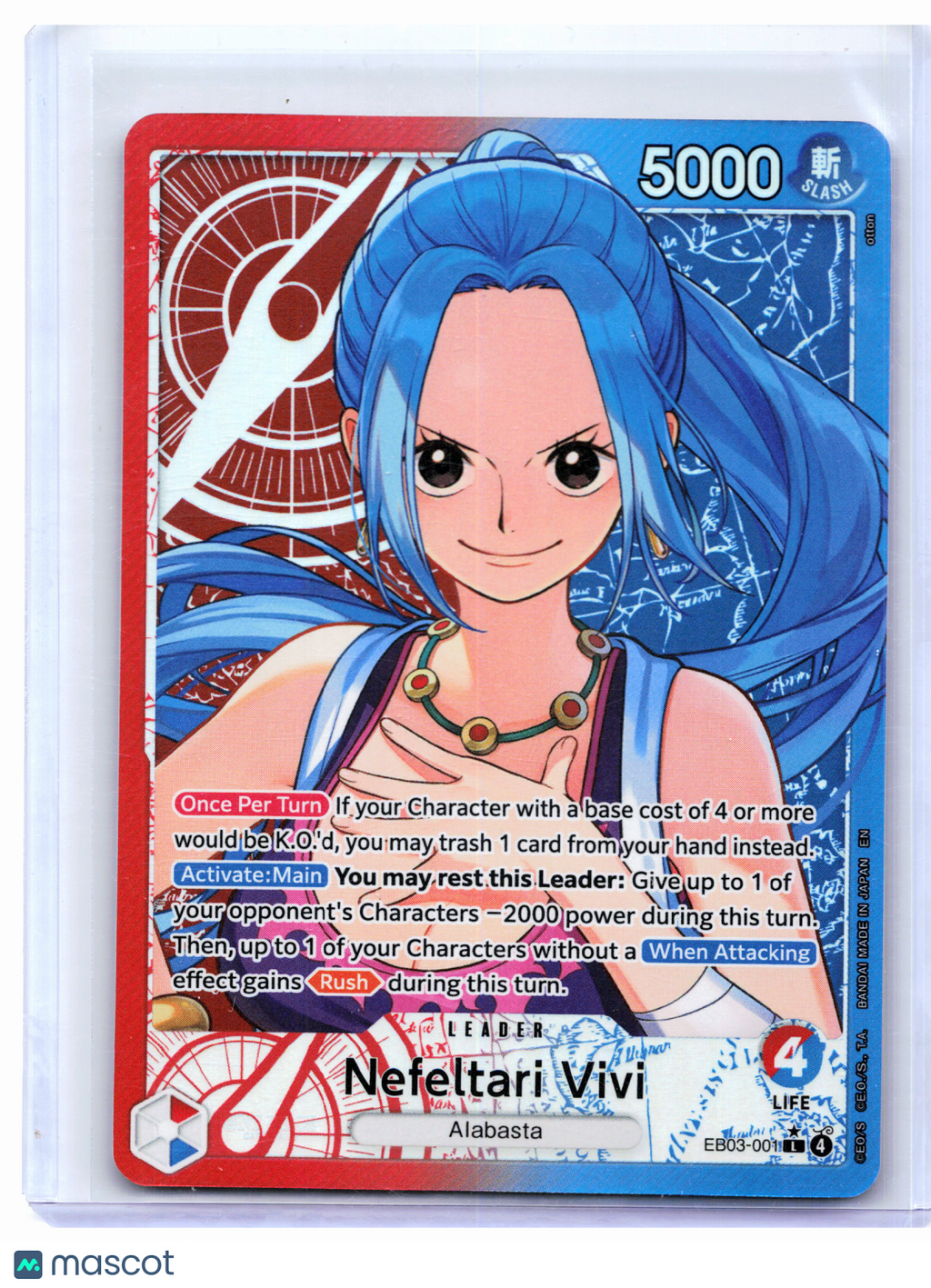 2026 One Piece—Nefeltari Vivi (Alt Art) #EB03-001 Heroines Edition—Leader Foil