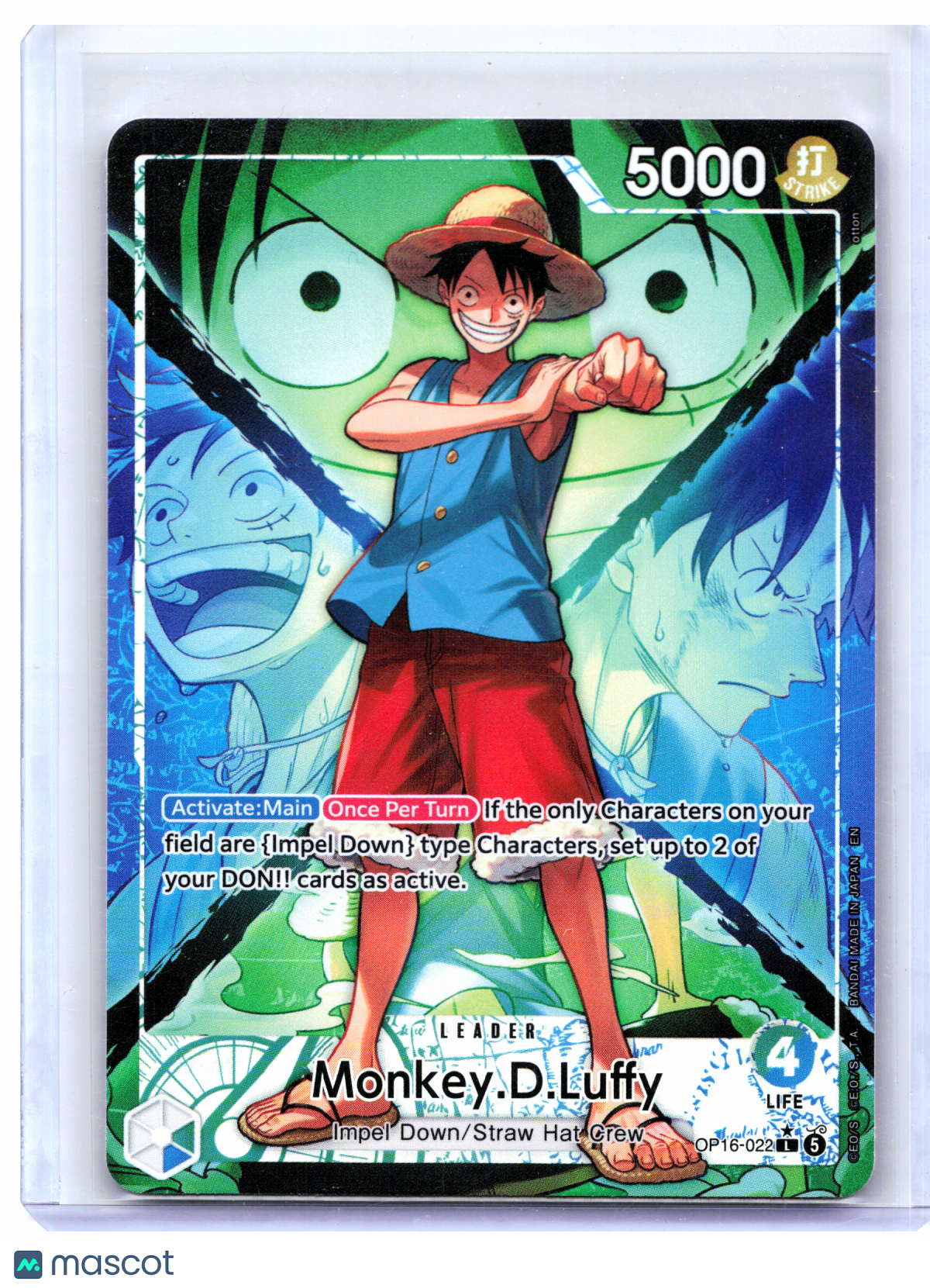 2026 One Piece—Monkey.D.Luffy (Alt Art) #OP16-022 The Time of Battle—Leader Foil