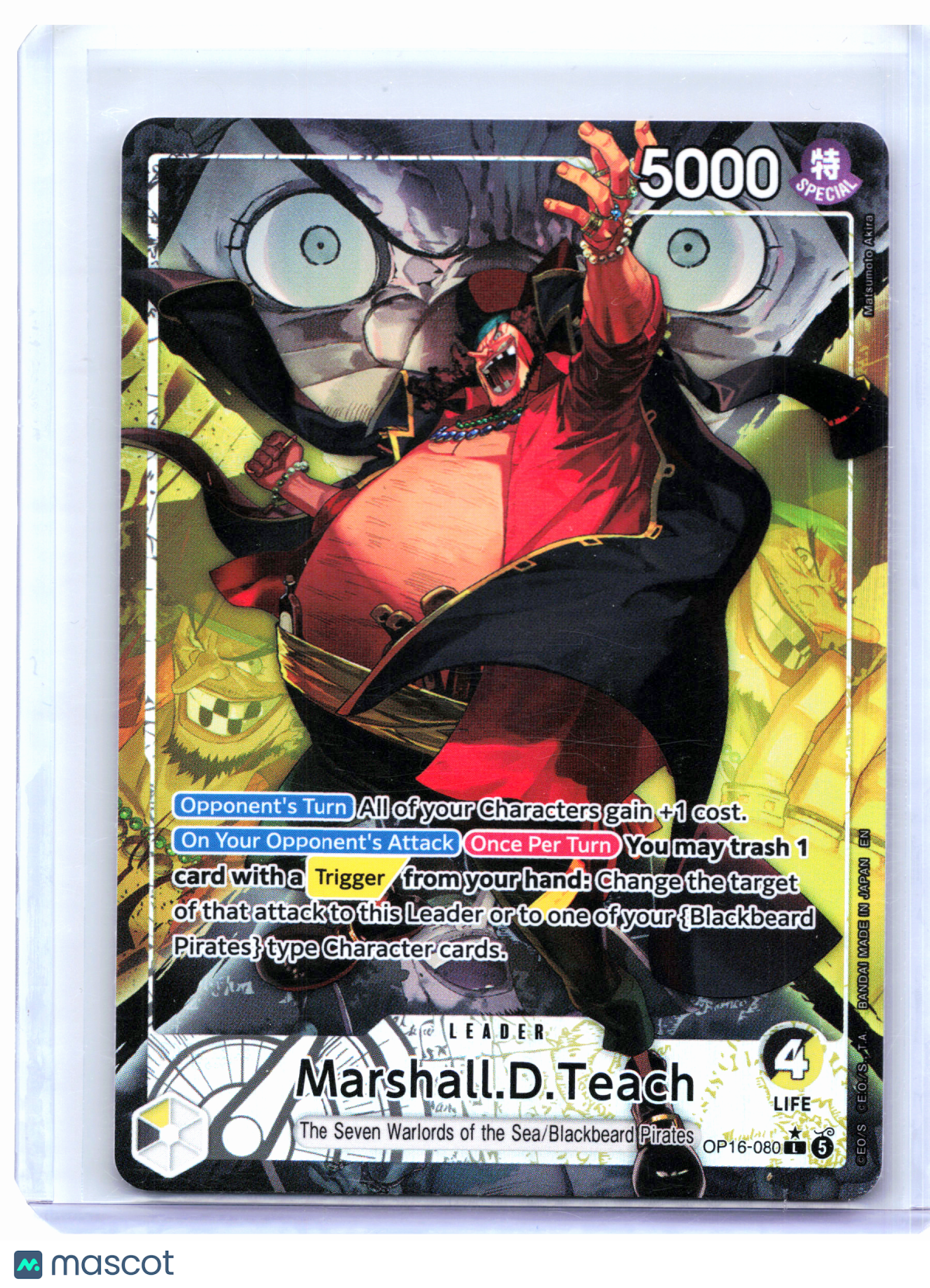 2026 One Piece Card Game—Marshall.D.Teach (Alternate Art) #OP16-080—Leader Foil