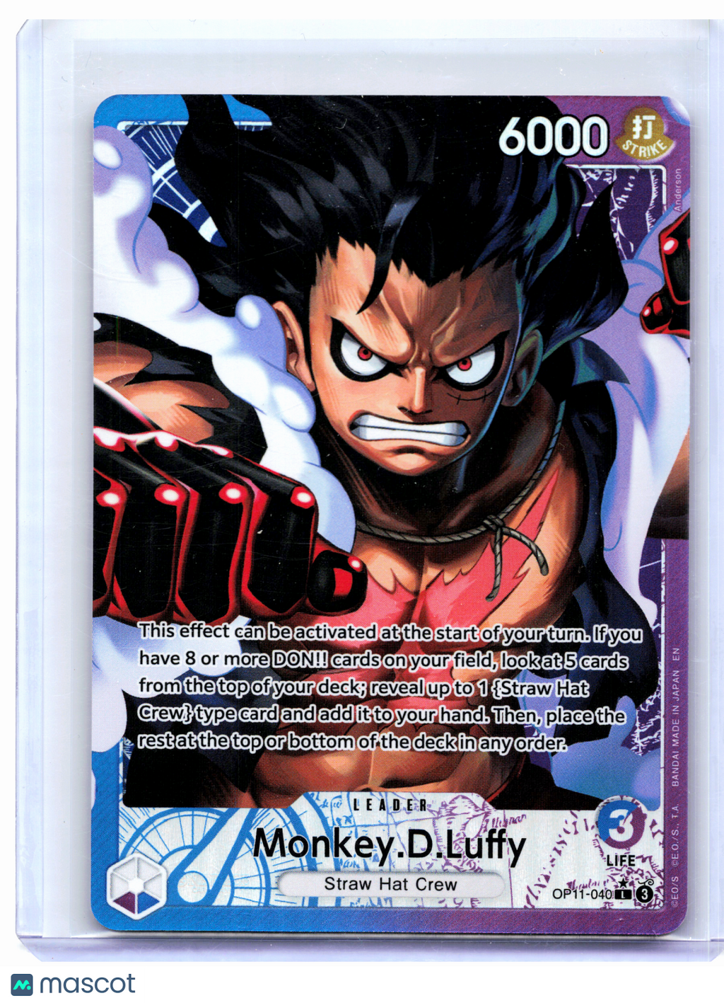 2025 One Piece Card Game—Monkey.D.Luffy (Alternate Art) #OP11-040—Leader Foil