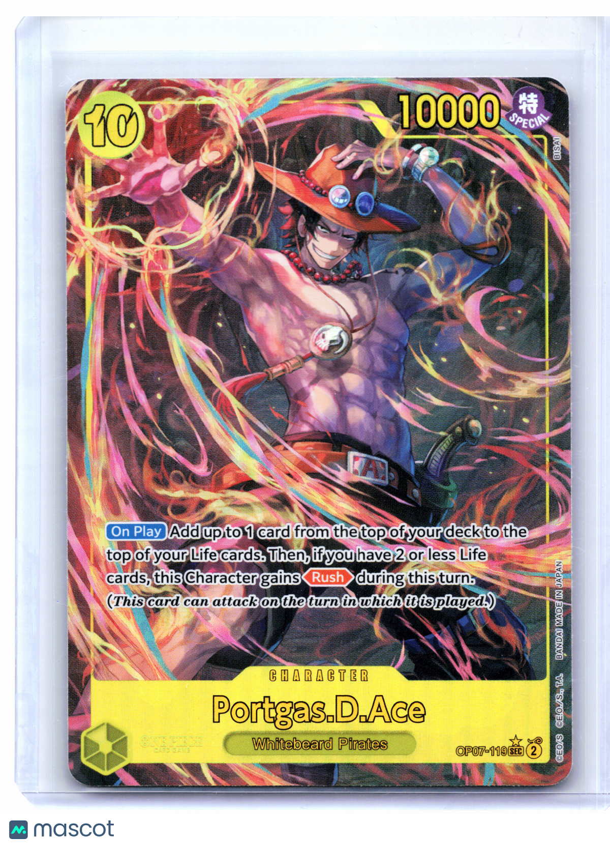 2024 One Piece—Portgas.D.Ace (Alt Art) #OP07-119 500 Years in the Future—SR Foil
