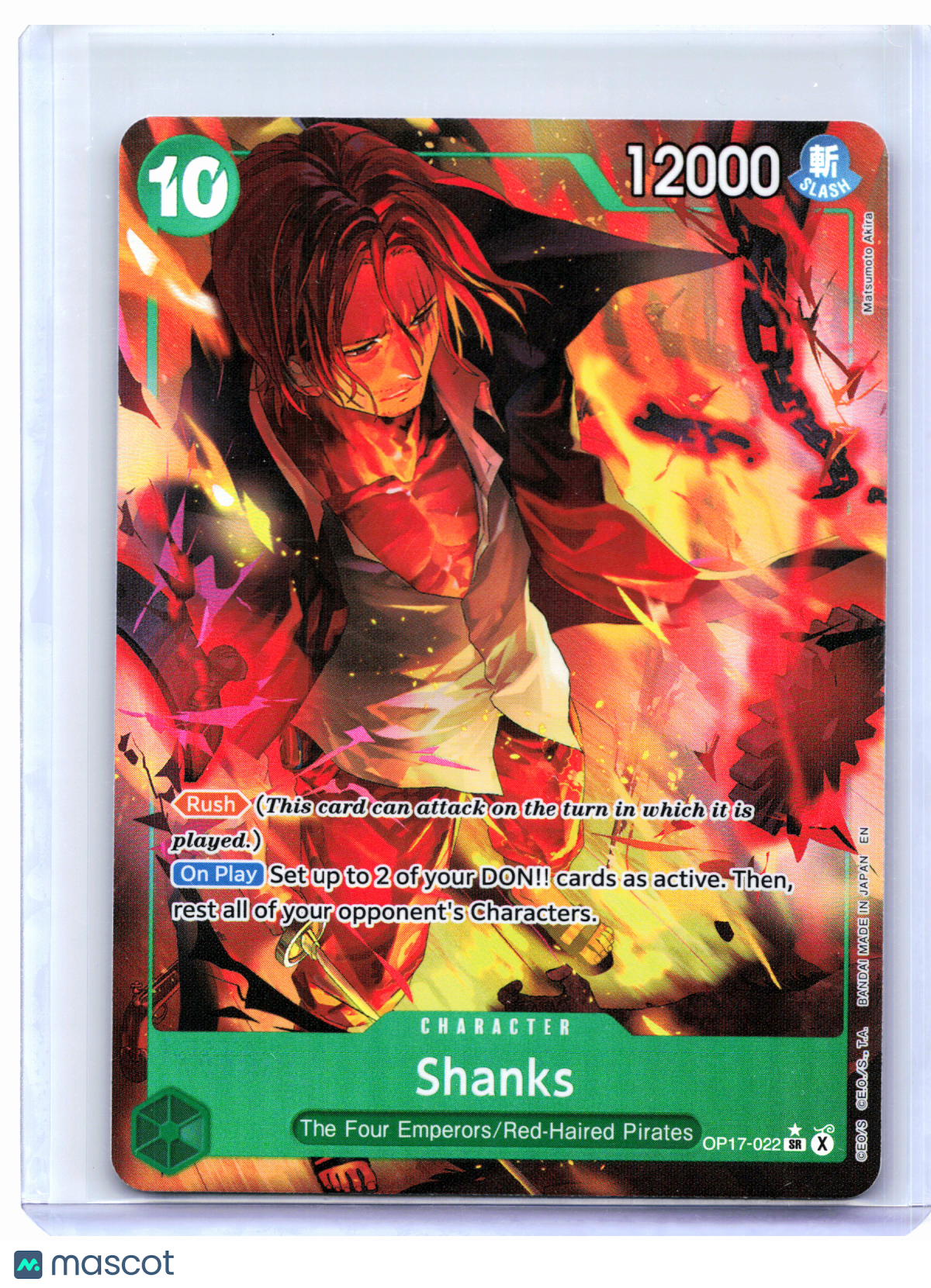 2026 One Piece—Shanks (Alt Art) #OP17-022 The World's Strongest Warriors—SR Foil