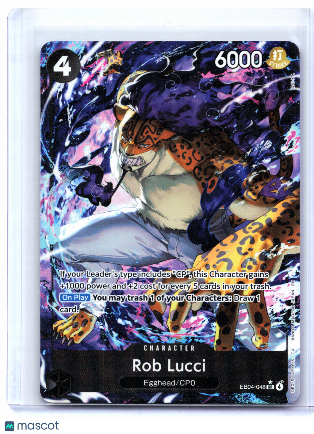 2026 One Piece—Rob Lucci (Alt Art) #EB04-048 Adventure on Kami's Island—SR Foil