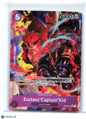 2023 One Piece—Eustass"Captain"Kid (Alternate Art) #OP05-074—Super Rare Foil