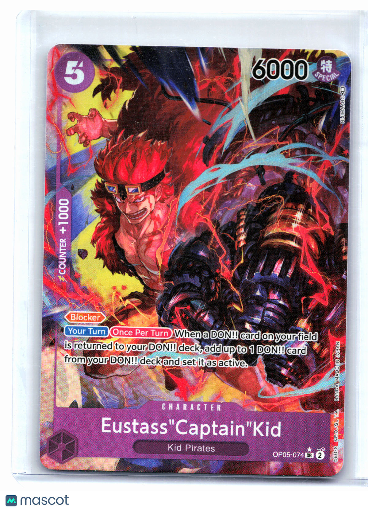 2023 One Piece—Eustass"Captain"Kid (Alternate Art) #OP05-074—Super Rare Foil