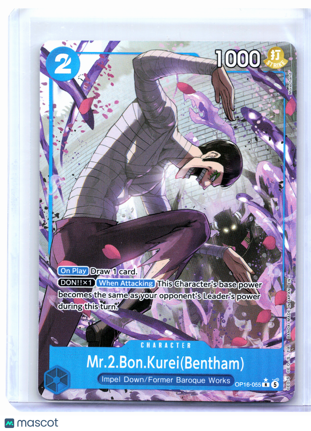 2026 One Piece—Mr.2.Bon.Kurei(Bentham) (Alternate Art) #OP16-055—Rare Foil