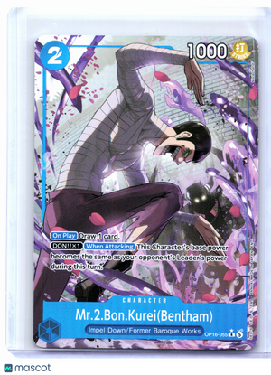 2026 One Piece—Mr.2.Bon.Kurei(Bentham) (Alternate Art) #OP16-055—Rare Foil