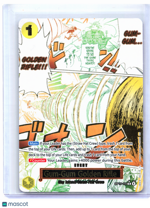 2026 One Piece—Gum-Gum Golden Rifle (Alternate Art) #OP15-116—Rare Foil