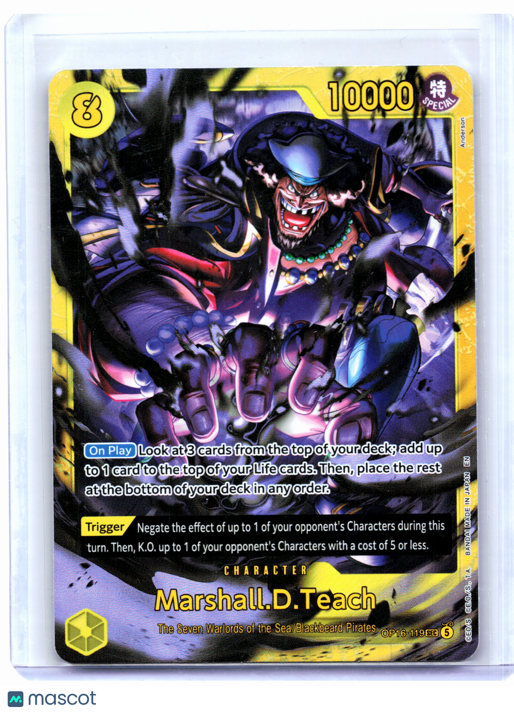 2026 One Piece—Marshall.D.Teach #OP16-119 The Time of Battle—Secret Rare Foil