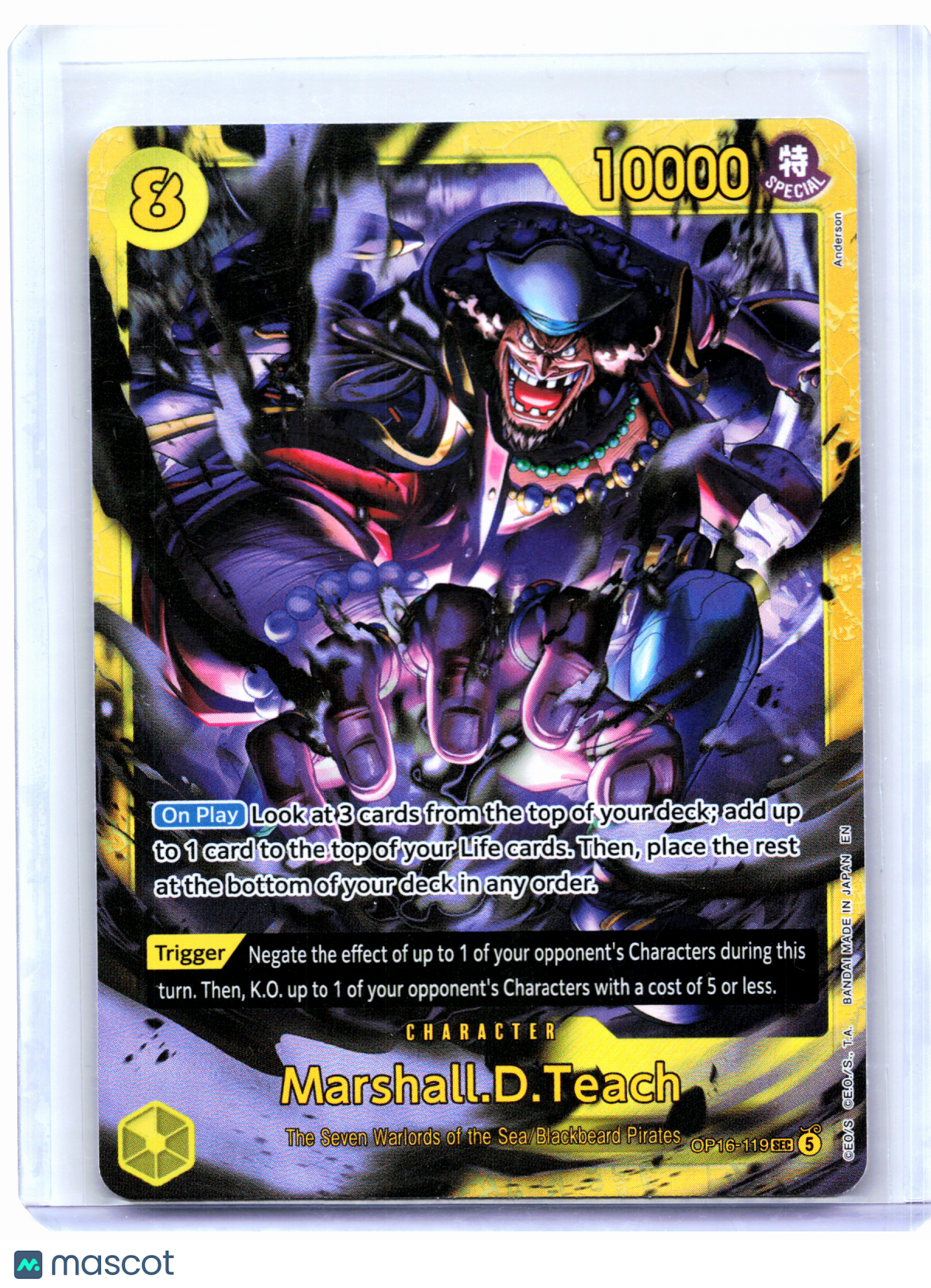 2026 One Piece—Marshall.D.Teach #OP16-119 The Time of Battle—Secret Rare Foil