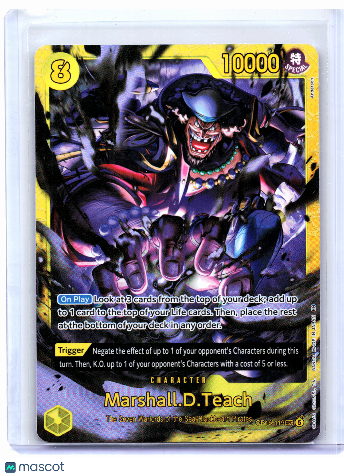 2026 One Piece—Marshall.D.Teach #OP16-119 The Time of Battle—Secret Rare Foil