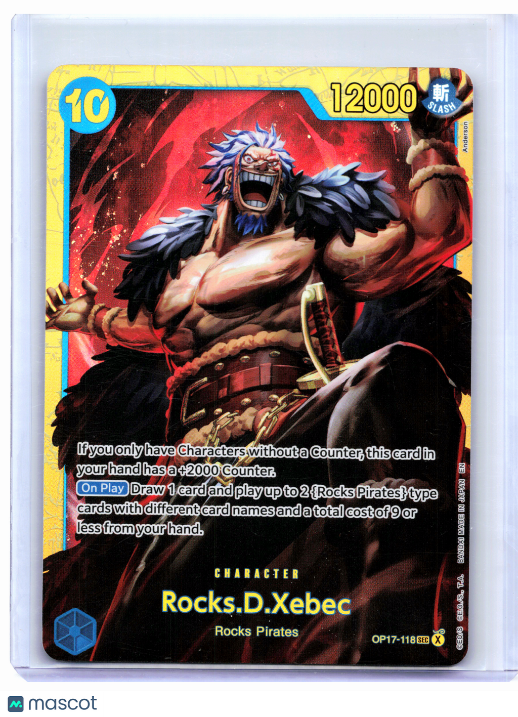 2026 One Piece—Rocks.D.Xebec #OP17-118 The World's Strongest Warriors—SEC Foil