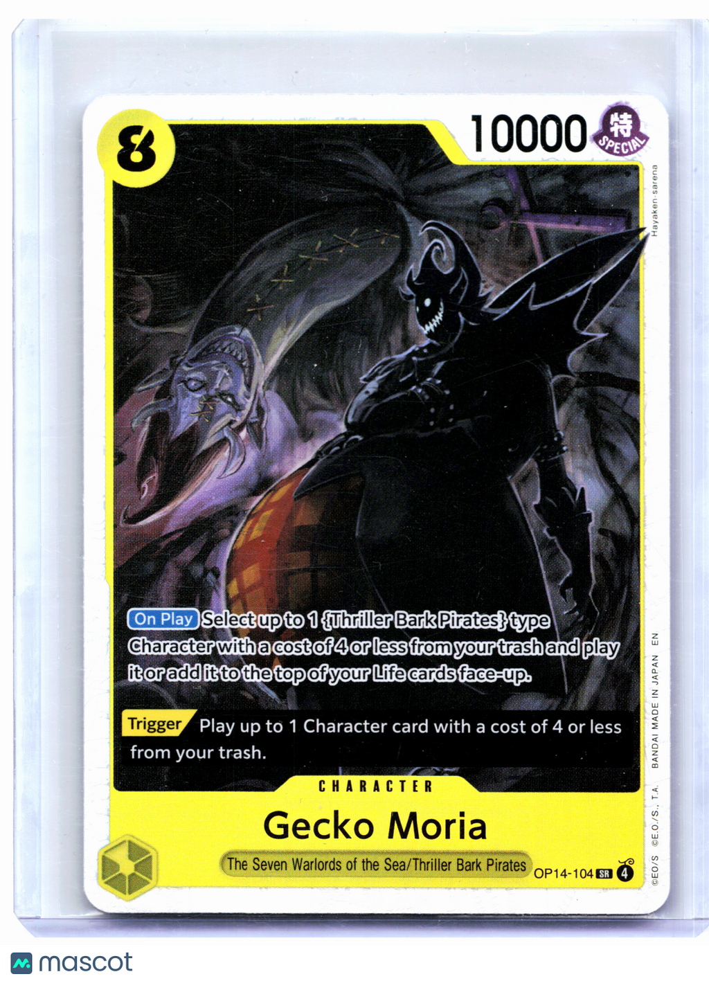 2026 One Piece—Gecko Moria #OP14-104 The Azure Sea's Seven—Super Rare Foil