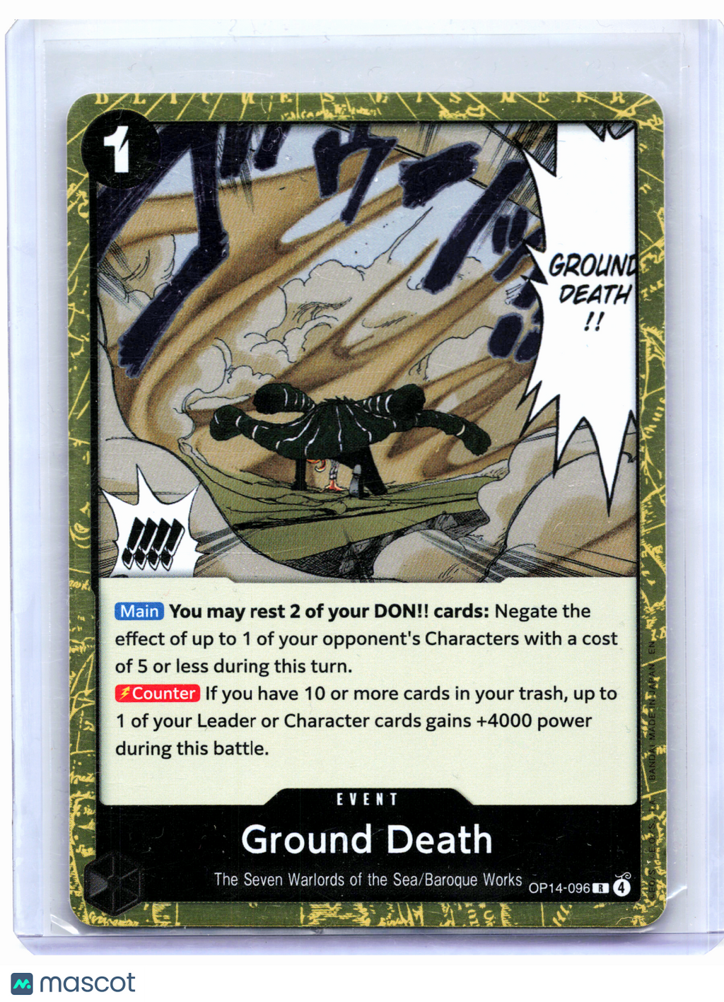 2026 One Piece Card Game—Crocodile #OP14-096 The Azure Sea's Seven—Rare Foil