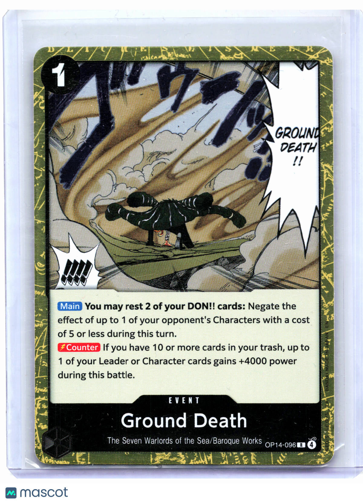 2026 One Piece Card Game—Crocodile #OP14-096 The Azure Sea's Seven—Rare Foil