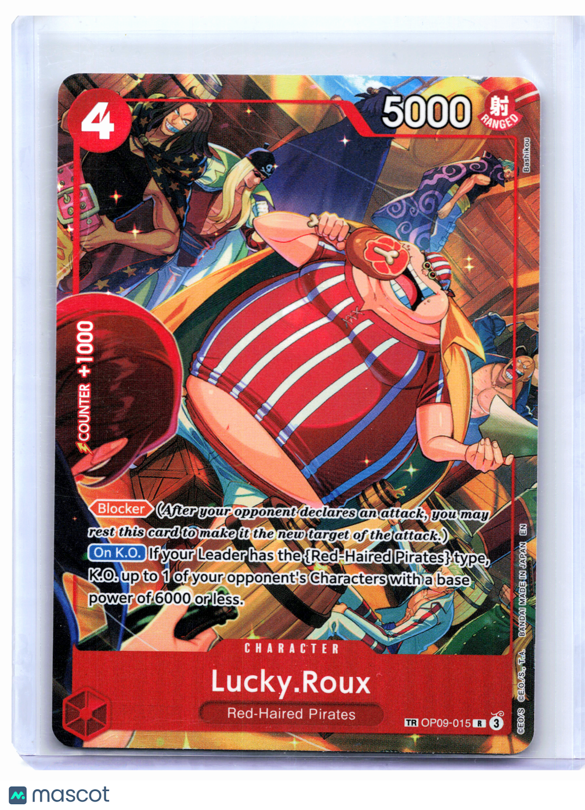 2025 One Piece—Lucky.Roux (TR) #OP09-015 A Fist of Divine Speed—Rare Foil