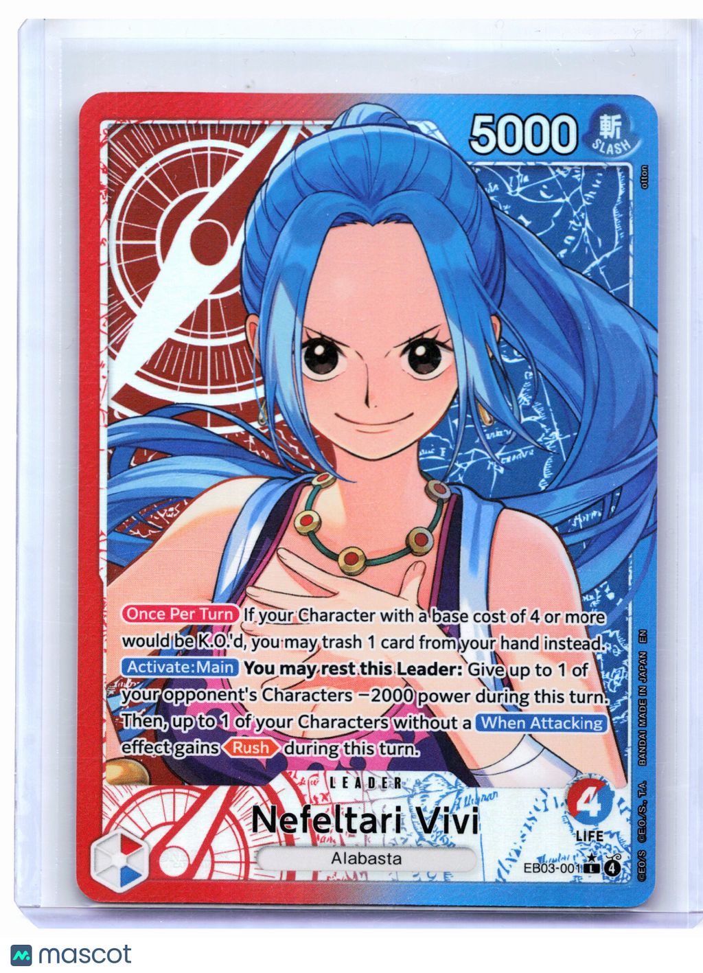 2026 One Piece—Nefeltari Vivi (Alt Art) #EB03-001 Heroines Edition—Leader Foil