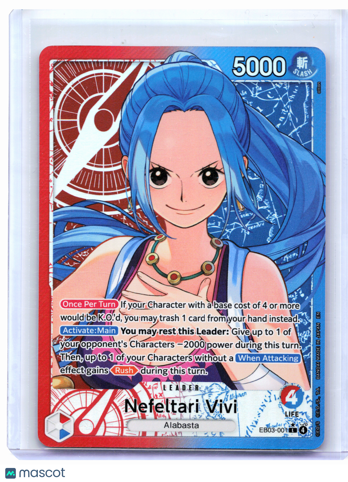 2026 One Piece—Nefeltari Vivi (Alt Art) #EB03-001 Heroines Edition—Leader Foil