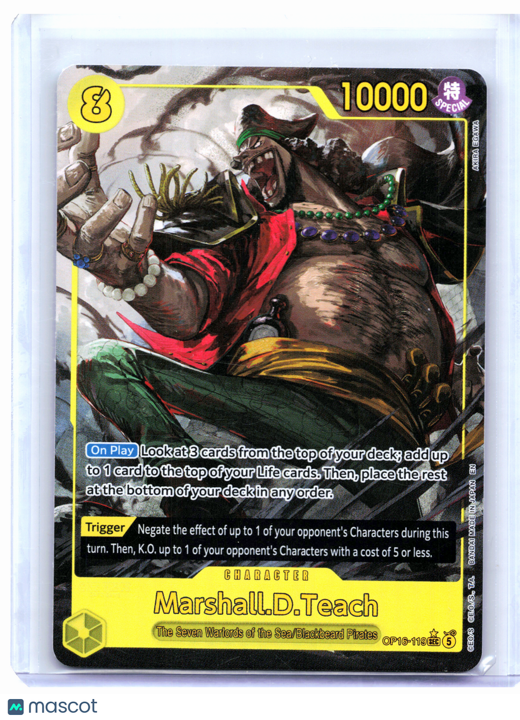 2026 One Piece—Marshall.D.Teach (Alt Art) #OP16-119 The Time of Battle—SEC Foil
