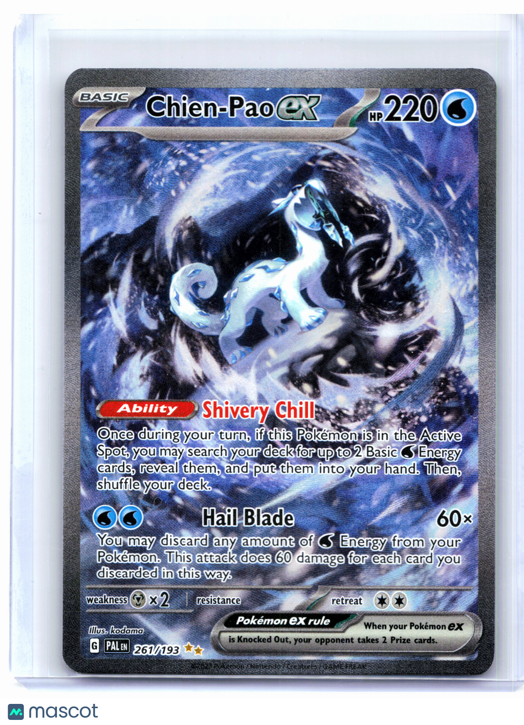 2023 Pokemon—Chien-Pao ex #261/193 Paldea Evolved—Special Illustration Rare Holo