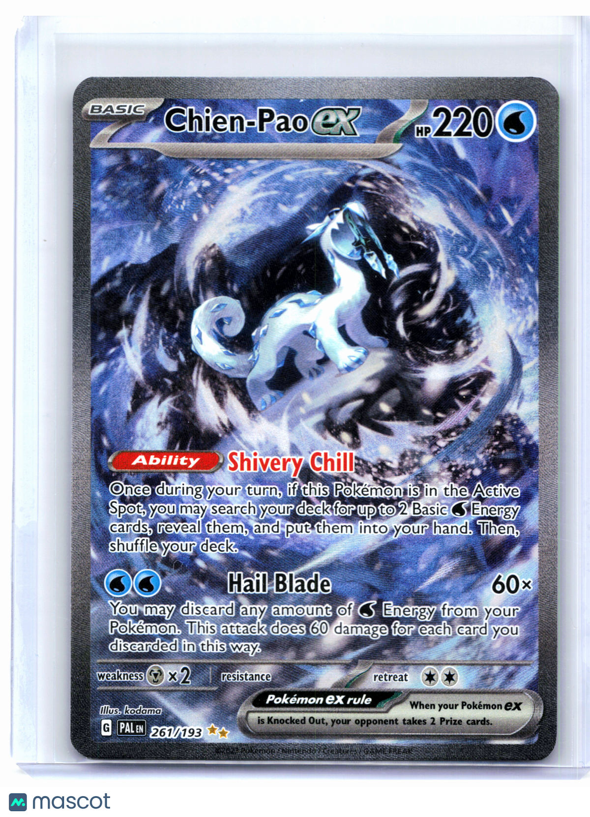 2023 Pokemon—Chien-Pao ex #261/193 Paldea Evolved—Special Illustration Rare Holo